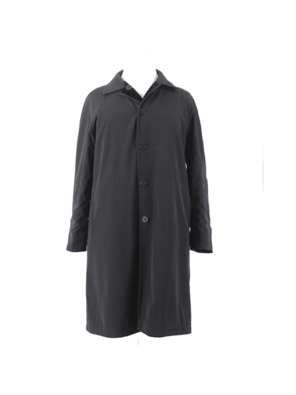 J Jill Coat Sz L Black Velour Button Pocket Collared Cotton Nylon Polyester Coat - Picture 8 of 16